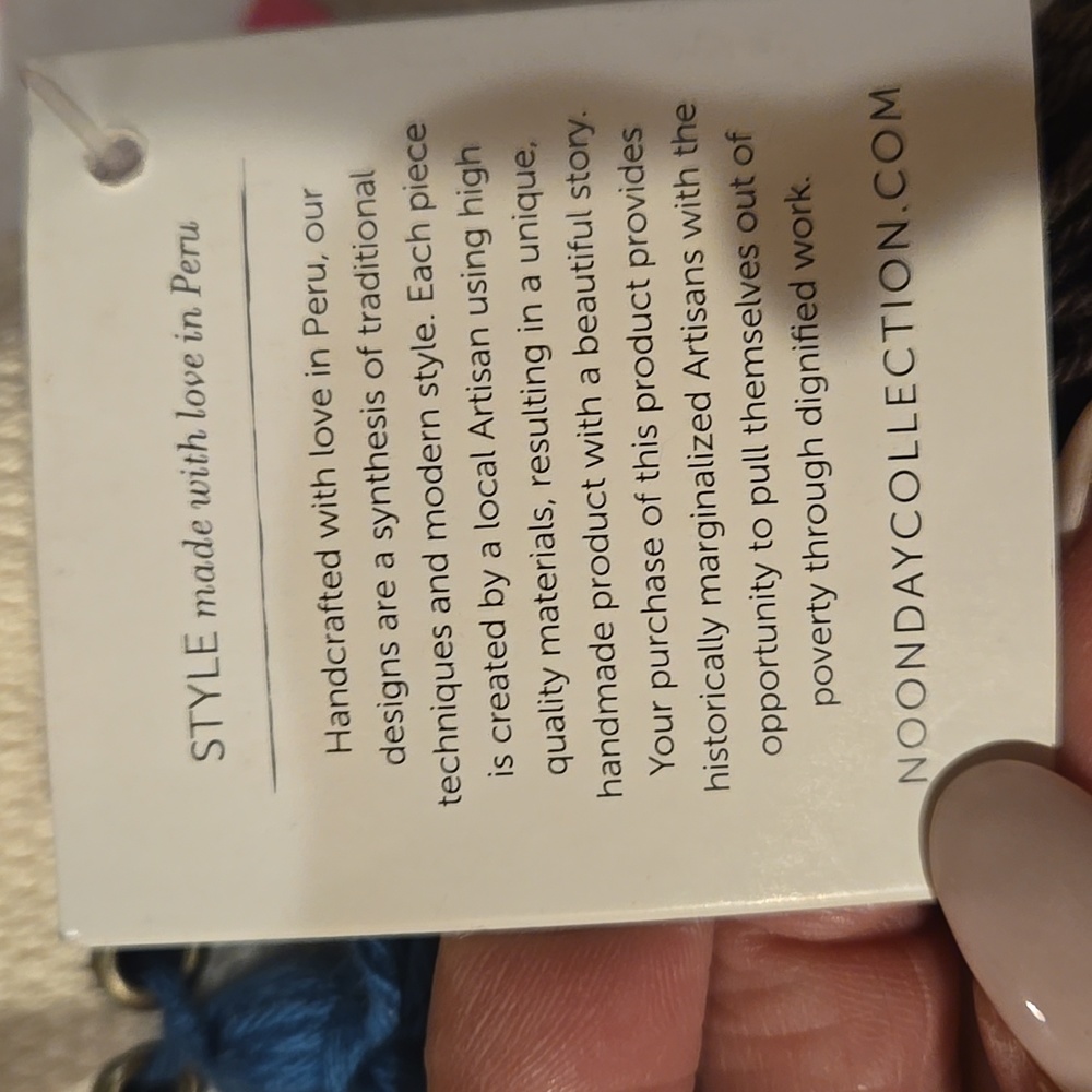 NWT Noonday Collection La Gloria Multi-Colored Bohemian Tassel Zipper Tote - Picture 13 of 16